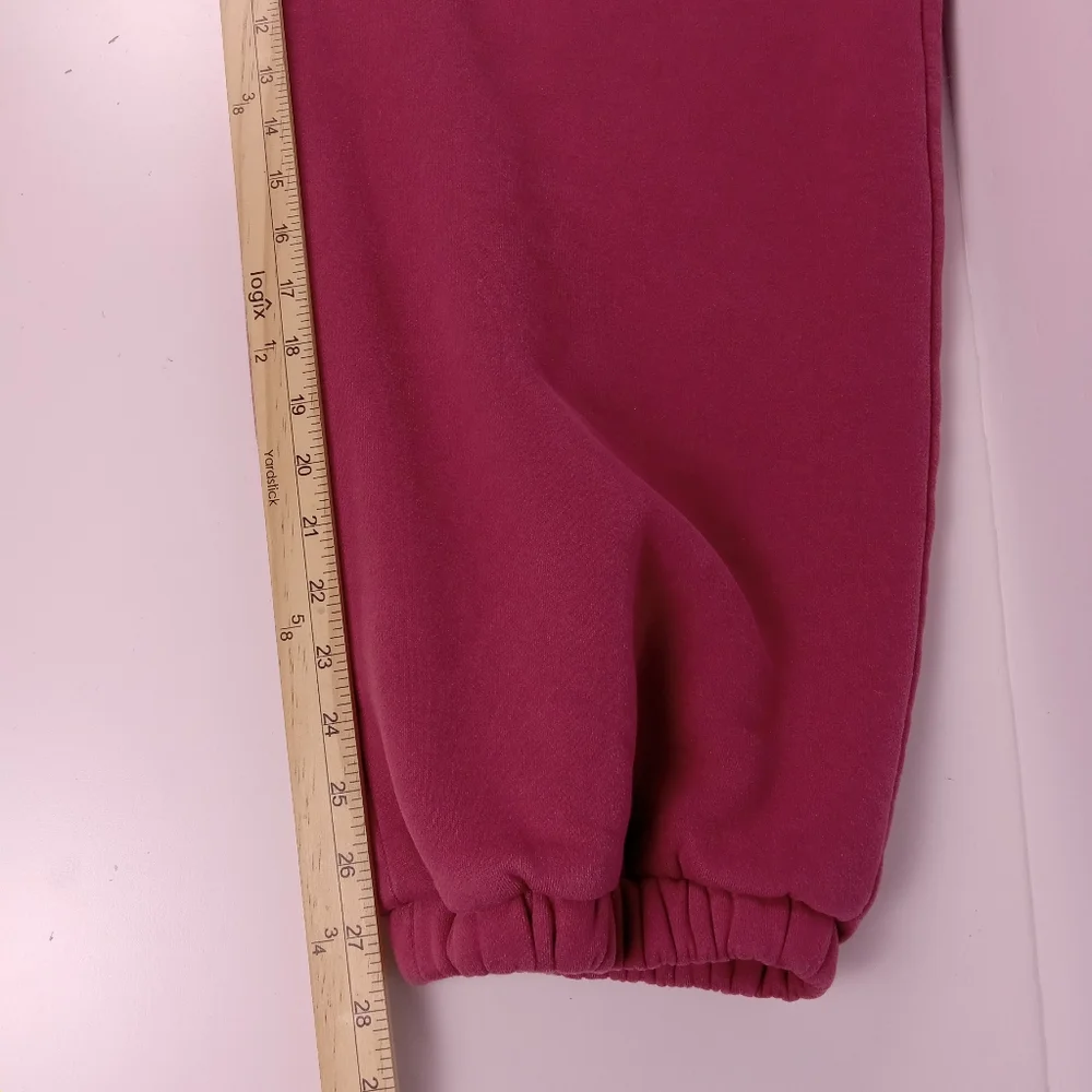 Comfrt Fleece Jogger Sweatpants Size 3XL Burgundy Magenta Loungewear Cozy Travel